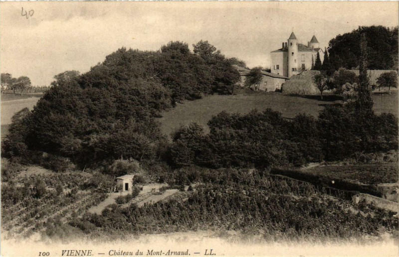 Carte postale ancienne Vienne - Chateau du Mont Arnaud à Vienne