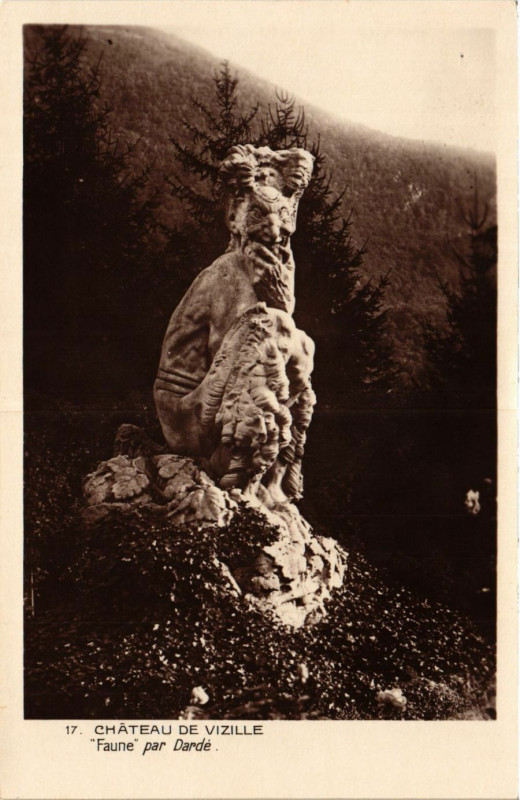 Carte postale ancienne Chateau de Vizille - Faune par Darde à Vizille