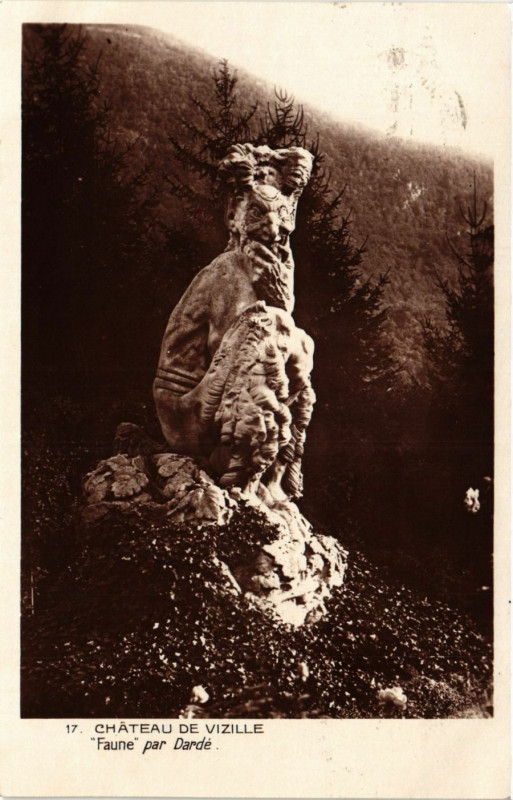 Carte postale ancienne Chateau de Vizille - Faune par Darde à Vizille