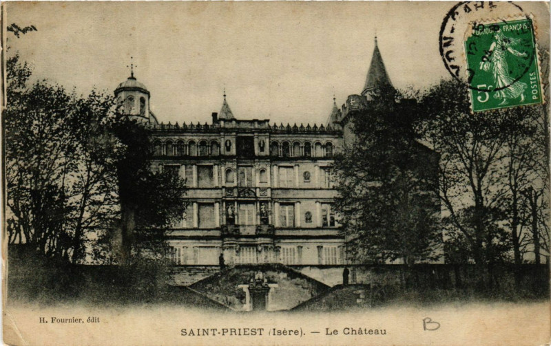 Carte postale ancienne Saint-Priest - Le Chateau