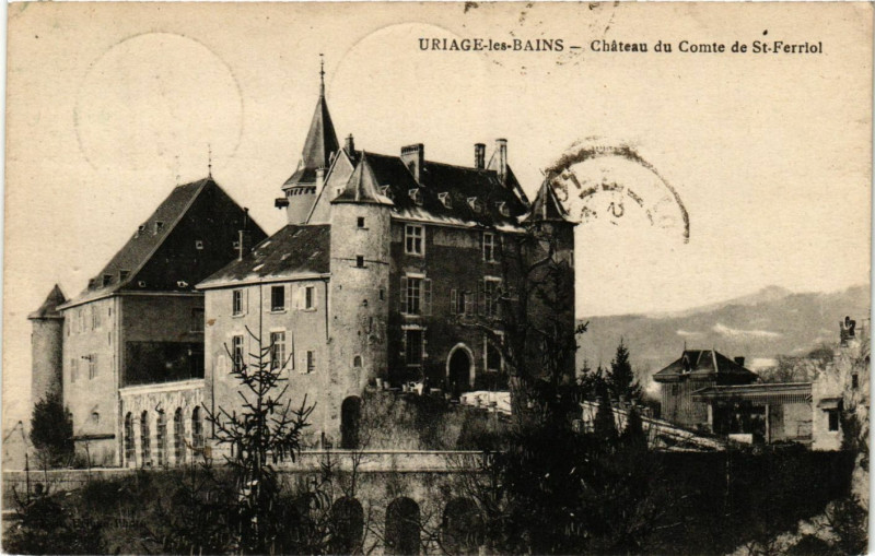Carte postale ancienne Uriage-les-Bains Chateau du Comte de Saint-Ferriol