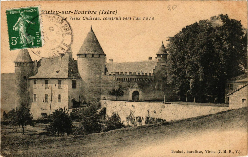 Carte postale ancienne Virieu-sur-Bourbre - Le Vieux Chateau construit vers l'an