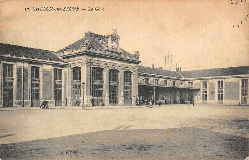 Carte postale ancienne Chalon Sur Saone La Gare