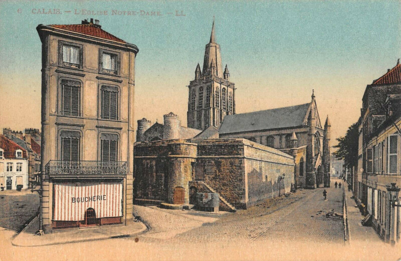 Carte postale ancienne Calais Eglise Notre Dame à Calais