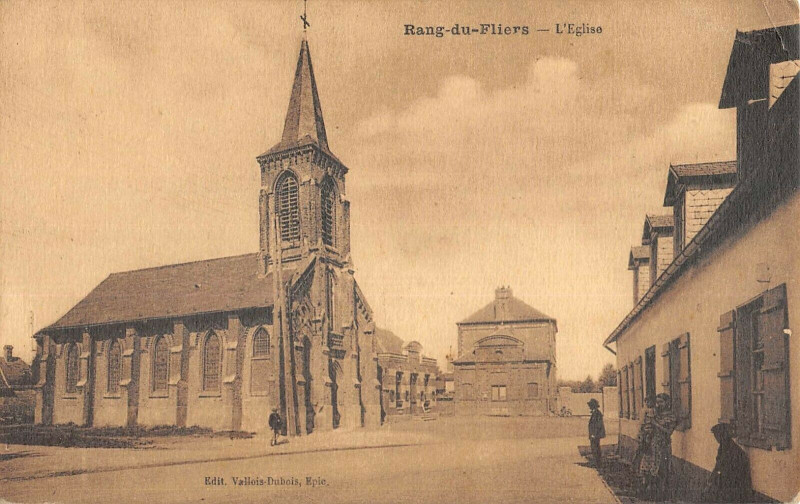 Carte postale ancienne Rang Du Fliers L'Eglise à Rang-du-Fliers