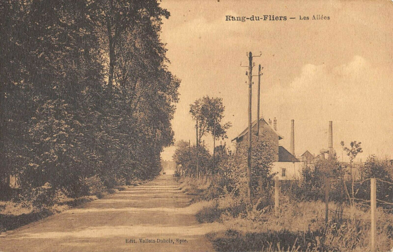 Carte postale ancienne Rang Du Fliers Les Allees à Rang-du-Fliers