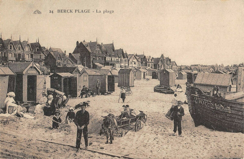 Carte postale ancienne Berck Plage La Plage à Berck