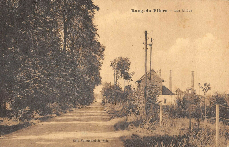 Carte postale ancienne Rang Du Fliers Les Allees à Rang-du-Fliers