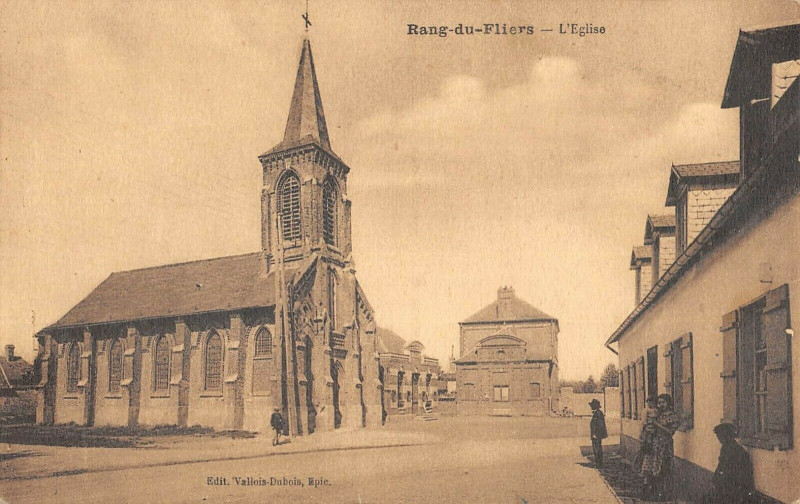 Carte postale ancienne Rang Du Fliers L'Eglise à Rang-du-Fliers