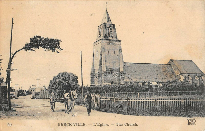 Carte postale ancienne Berck Ville L'Eglise à Berck