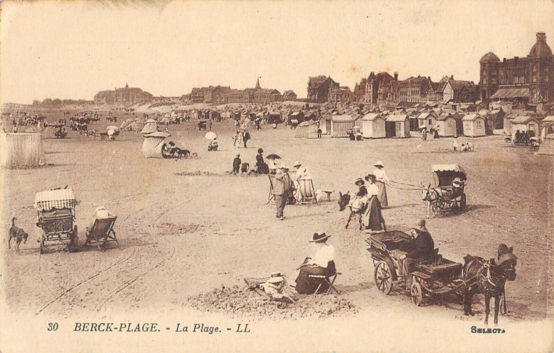 Carte postale ancienne Berck Plage La Plage à Berck