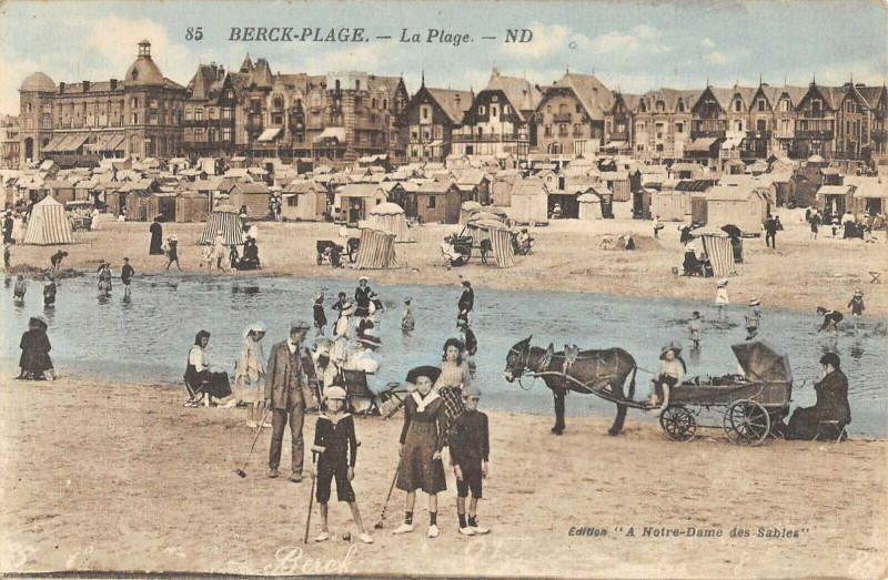 Carte postale ancienne Berck Plage La Plage à Berck