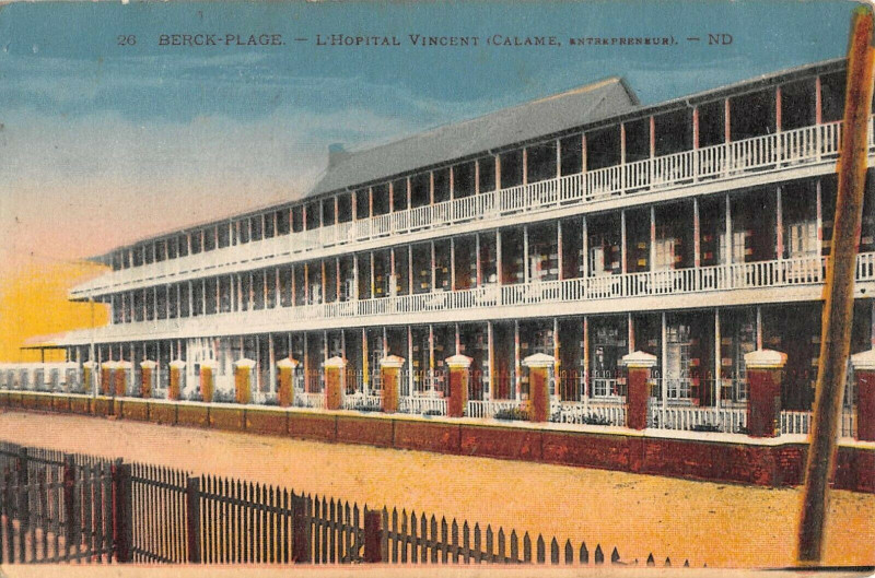 Carte postale ancienne Berck Plage Hopital Vincent à Berck