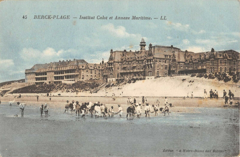 Carte postale ancienne Berck Plage Institut Calot Et Annexe Maritime à Berck