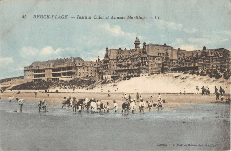 Carte postale ancienne Berck Plage Institut Calot Annexe Maritime à Berck