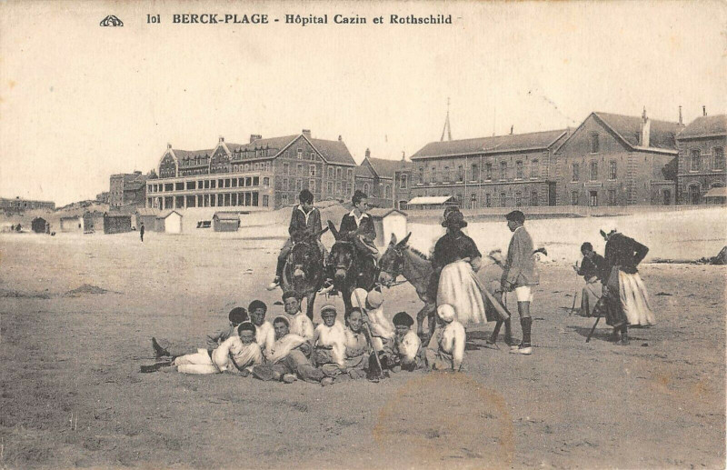 Carte postale ancienne Berck Plage Hopital Cazin Et Rothschild à Berck