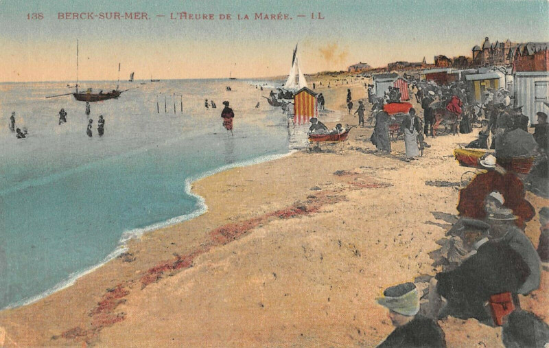 Carte postale ancienne Berck Sur Mer L'Heure De La Maree à Berck
