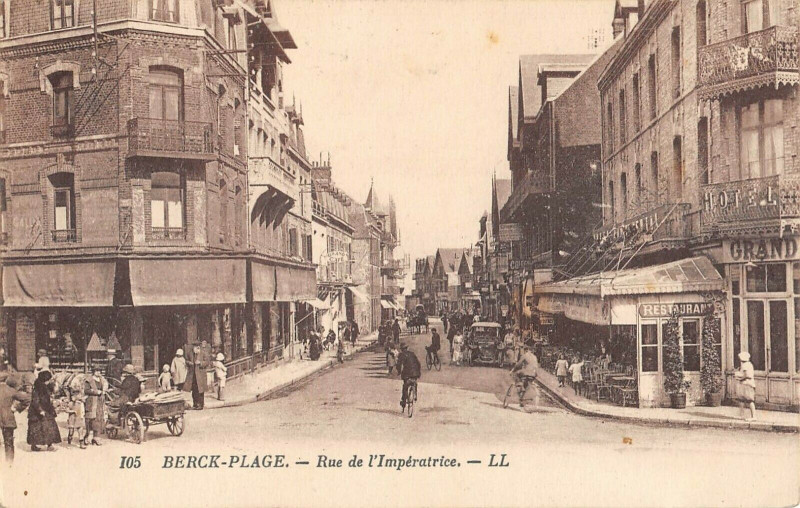 Carte postale ancienne Berck Plage Rue De L'Imperatrice à Berck