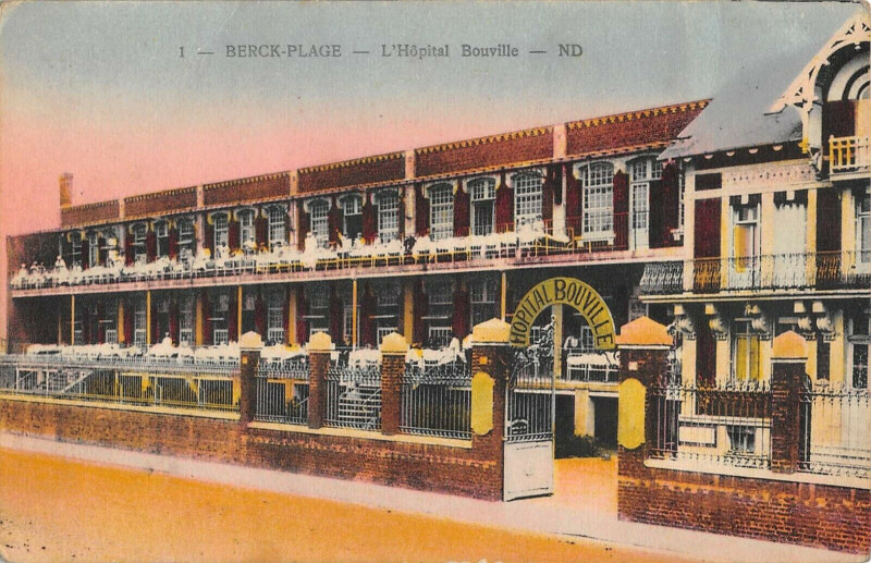 Carte postale ancienne Berck Plage L'Hopital Bouville à Berck