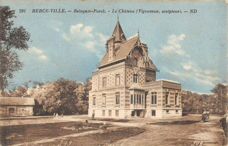 Carte postale ancienne Berck Plage Reingam Park Le Chateau à Berck