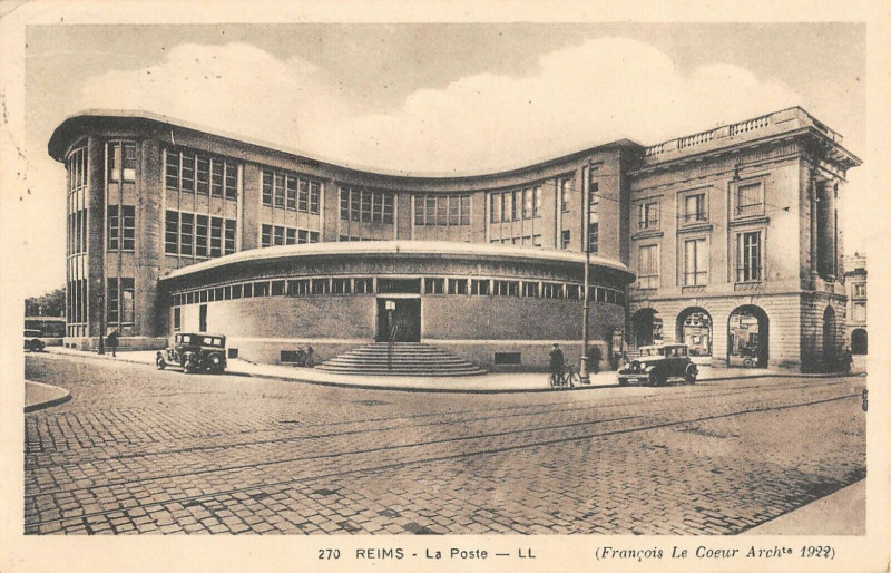 Carte postale ancienne Reims La Poste à Reims