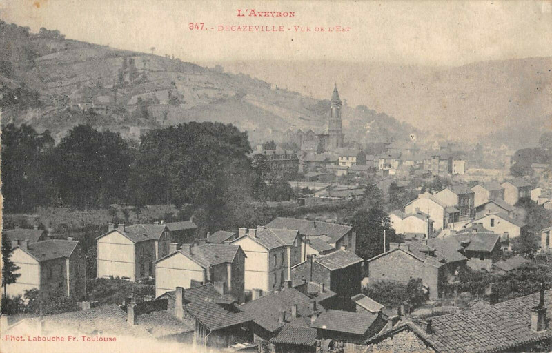 Carte postale ancienne Decazeville Vue De L'Est à Decazeville