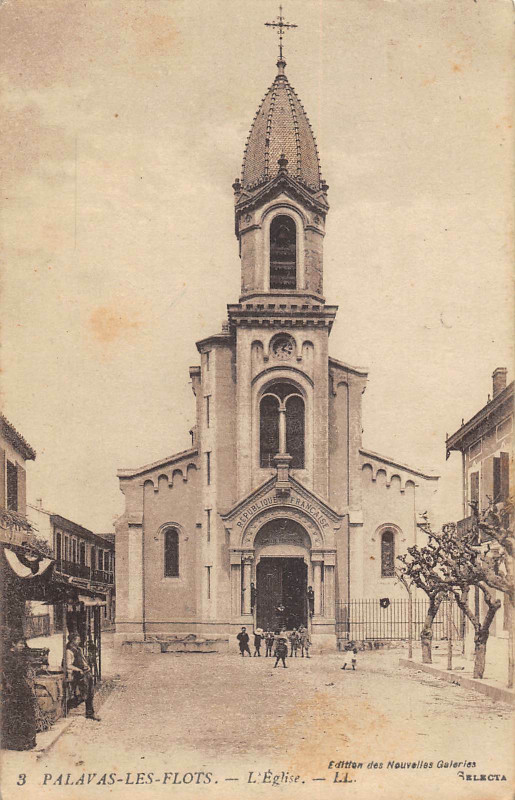 Carte postale ancienne Palavas Les Flots L'Eglise à Palavas-les-Flots
