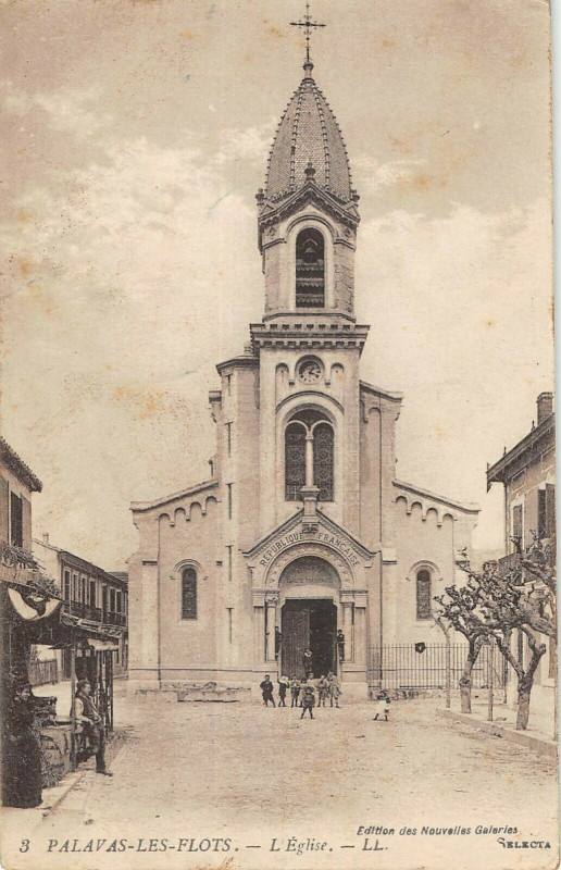 Carte postale ancienne Palavas Les Flots L'Eglise à Palavas-les-Flots