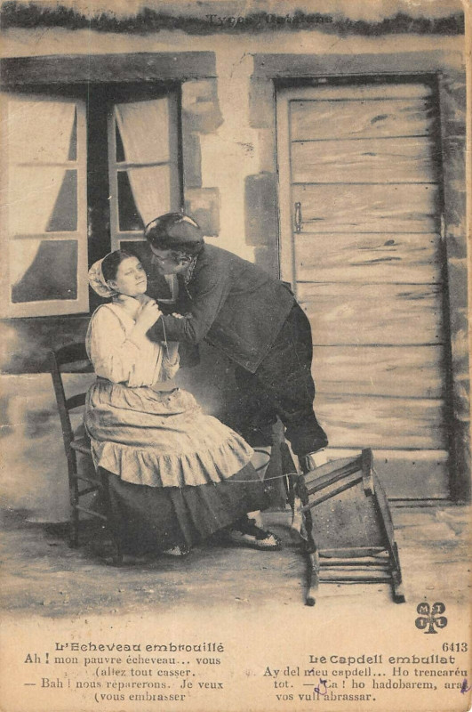 Carte postale ancienne Types Catalans Lecapdell Embullat