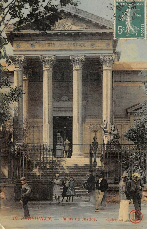 Carte postale ancienne Perpignan Palais De Justice à Perpignan