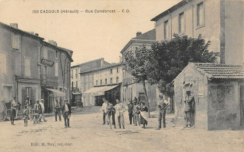 Carte postale ancienne Cazouls Rue Condorcet