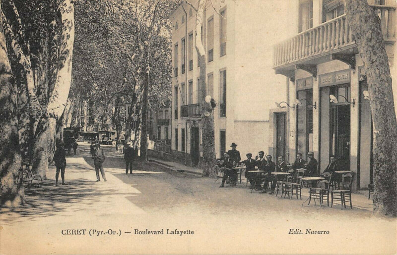 Carte postale ancienne Ceret Boulevard Lafayette