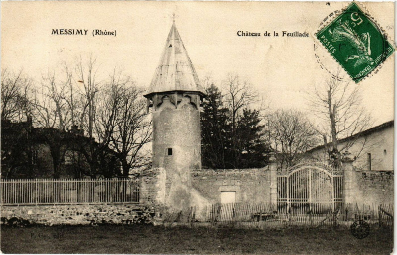 Carte postale ancienne Messimy - Chateau de la Feuillade à Messimy