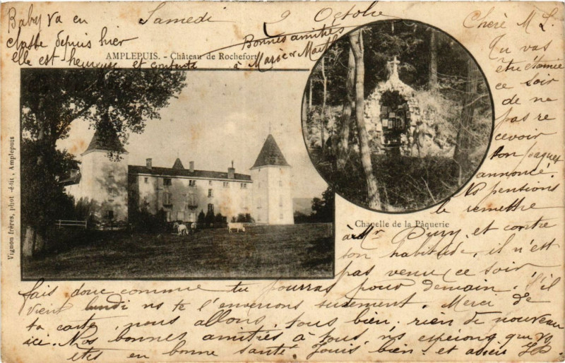 Carte postale ancienne Amplepuis - Chateau de Rochefort à Amplepuis