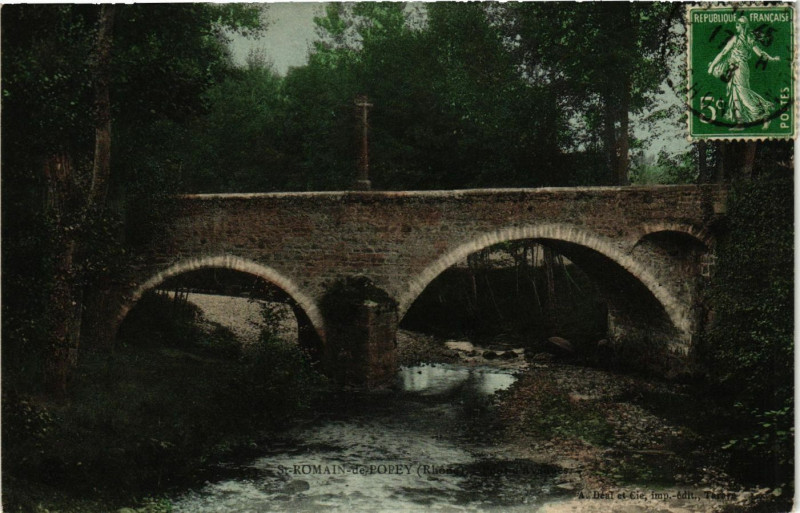 Carte postale ancienne Saint-Romain-de-Popey à Saint-Romain-de-Popey