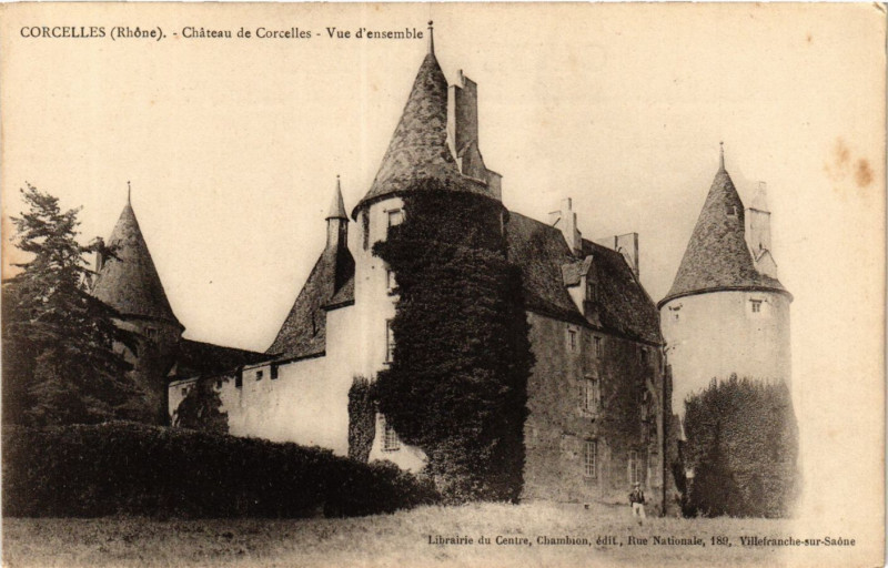 Carte postale ancienne Corcelles - Chateau de Corcelles - Vue d'Ensemble