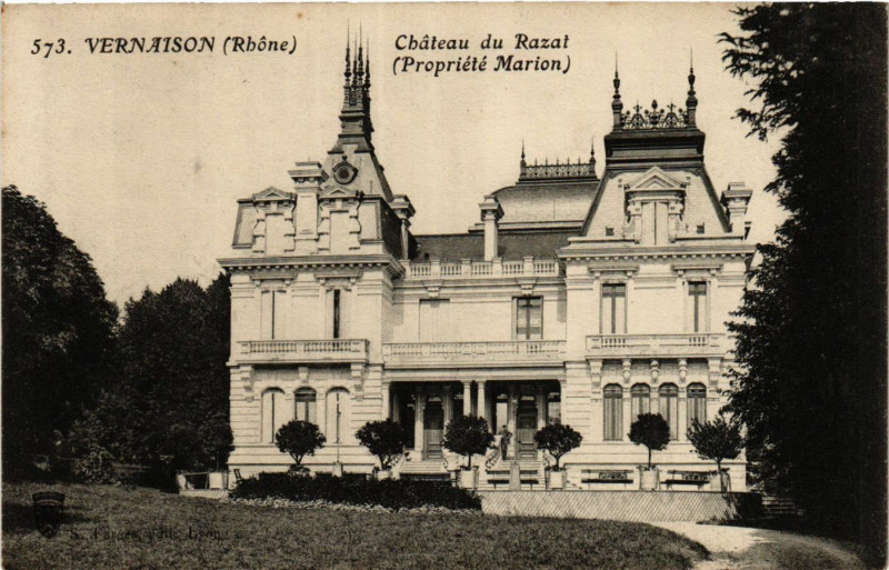 Carte postale ancienne Vernaison - Chateau du Razat à Vernaison
