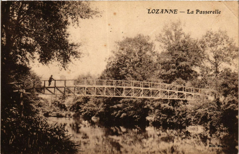 Carte postale ancienne Lozanne - La Passerelle à Lozanne