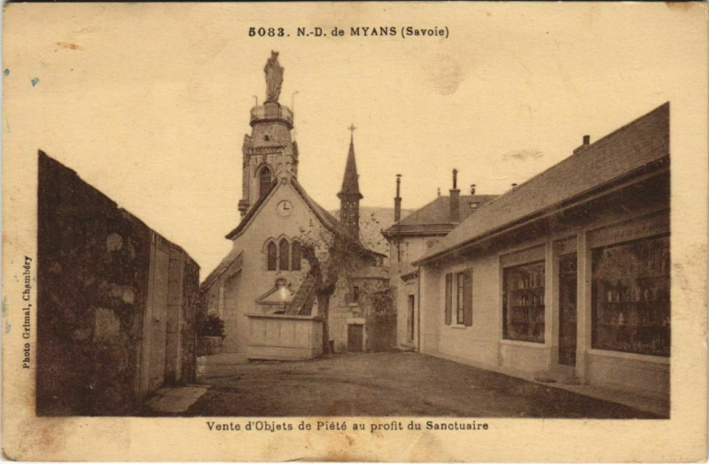 Carte postale ancienne Myans Notre-Dame de Myans à Myans