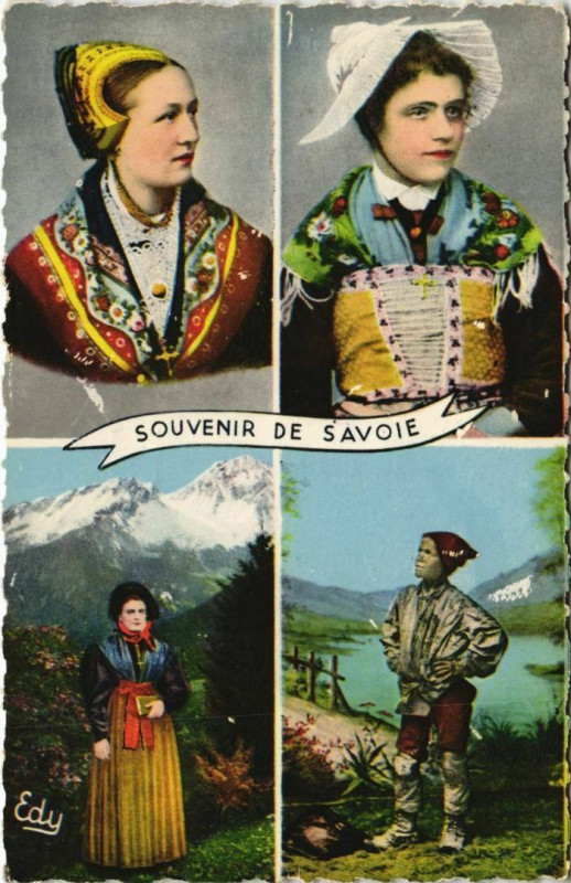 Carte postale ancienne Savoie - Costumes Folkloriques