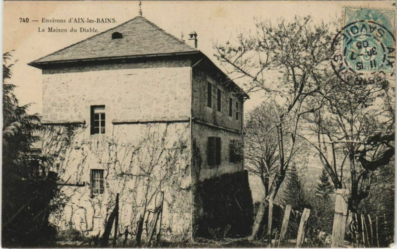 Carte postale ancienne Aix-les-Bains Environs - La Maison de Diable à Aix-les-Bains