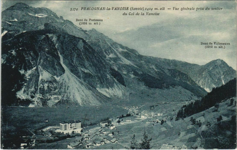 Carte postale ancienne Pralognan-la-Vanoise Vue Generale à Pralognan-la-Vanoise