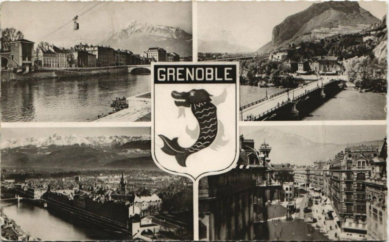 Carte postale ancienne Grenoble Souvenir de Grenoble à Grenoble