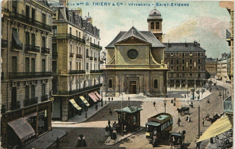 Carte postale ancienne Grenoble L'Eglise Saint-Louis à Grenoble