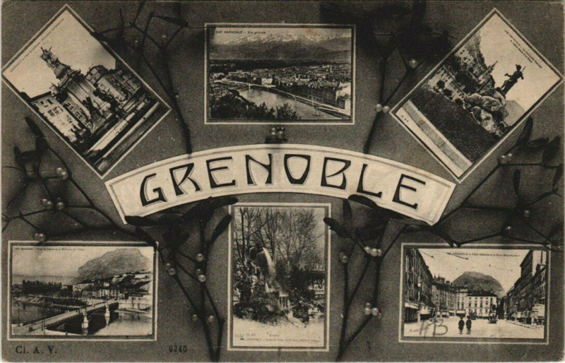 Carte postale ancienne Grenoble Souvenir à Grenoble