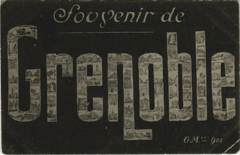 Carte postale ancienne Grenoble Souvenir de Grenoble à Grenoble