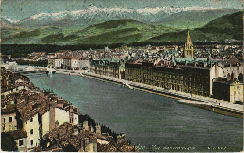 Carte postale ancienne Grenoble Vue panoramique à Grenoble