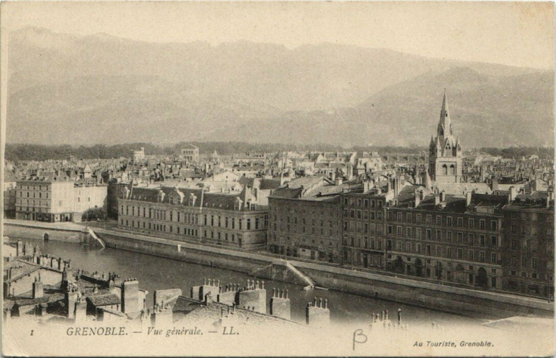 Carte postale ancienne Grenoble Vue générale à Grenoble