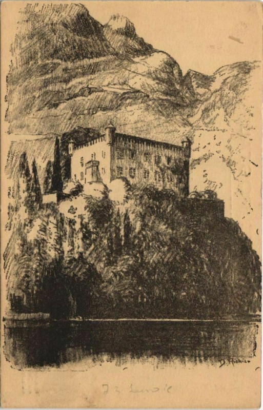 Carte postale ancienne Le Chateau de Bourdeau à Bourdeau