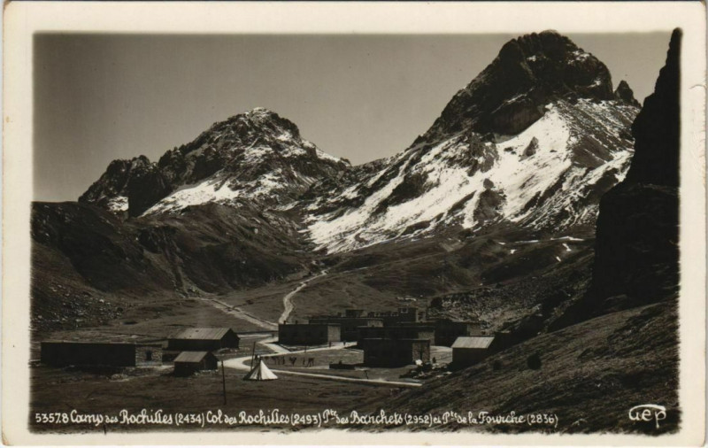 Carte postale ancienne Camp des Rochilles - Col des Rochilles